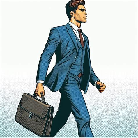 Premium Psd Hyper Realistic Vector Art Trendy Male Walking Business