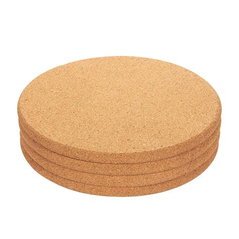 Pack Cork Trivet Set Round Corkboard Placemats Kitchen Hot Pads For Hot Pots Pans And