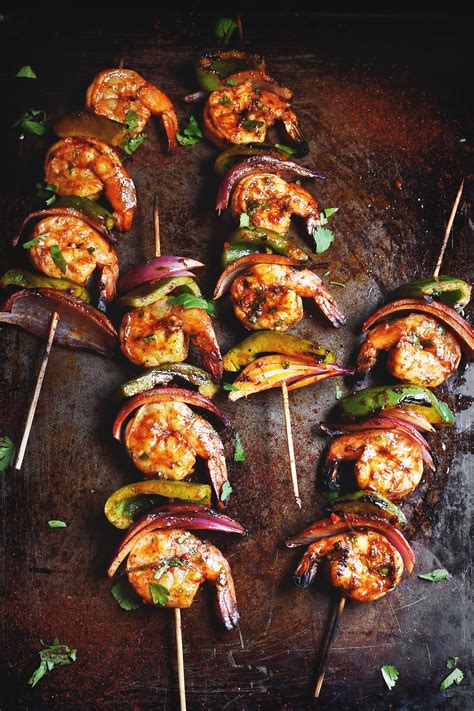 Grilled Chilli Lime Shrimp Kabobs Recipe Simply So Healthy