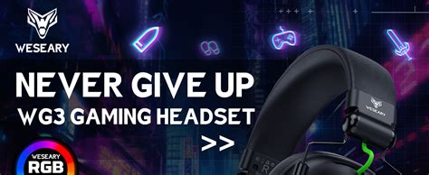 Weseary Wg3 Gaming Headset Ps5 Headset Noise Canceling Stereo Gaming