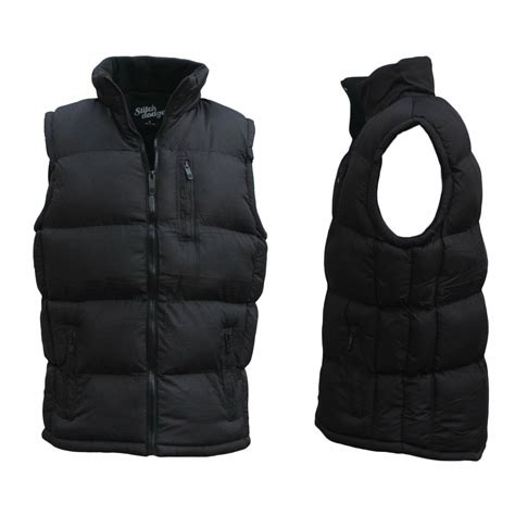 New Mens Thick Puffy Puffer Sleeveless Jacket Winter Thick Vest