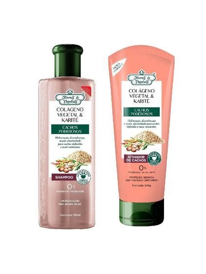 Flores E Vegetais Cachos Poderosos Kit Shampoo Ativador Kit De