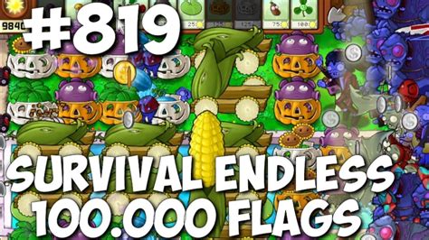 Plants Vs Zombies Survival Endless Flags Part