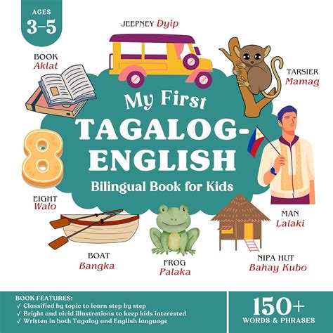 My First Tagalog English Bilingual Book For Kids Learn Basic Tagalog