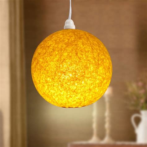 Hanging String Pendant Designer Lamp Shades Big Round Yellow 20cm