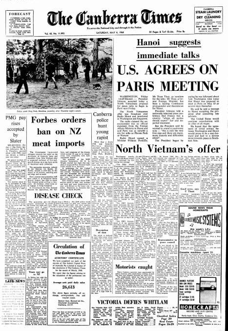 Times Past May 4 1968 The Canberra Times Canberra Act