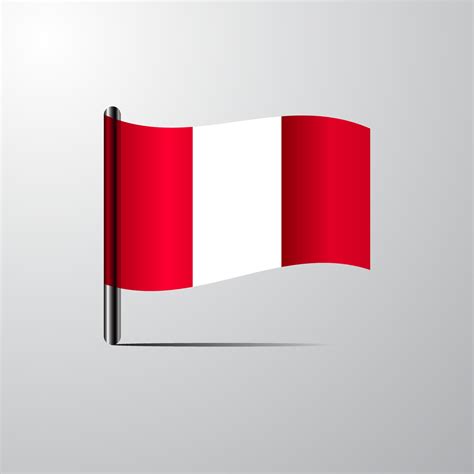 Peru waving Shiny Flag design vector 14021394 Vector Art at Vecteezy