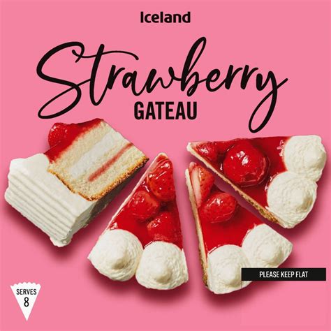 Iceland Strawberry Gateau 600g Iceland Es