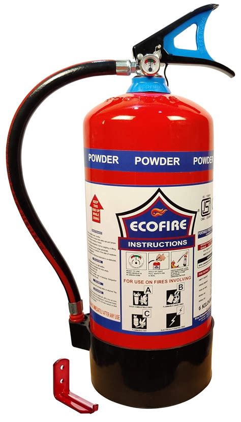 Eco Fire Abc Powder Type 6 Kg Fire Extinguisher Red And Black Home Improvement