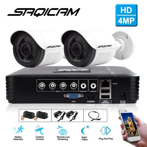 Saqicam Ch Mp Sistema De Seguridad De V Deo Kit Unids P Cctv