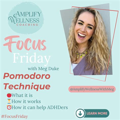 Focus Friday Pomodoro Technique Amplify Wellness With Meg Duke