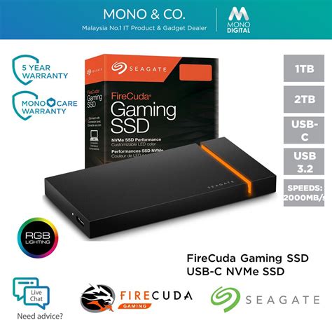 Seagate Firecuda Gaming Ssd Portable Usb C Nvme Ssd External Ssd Solid