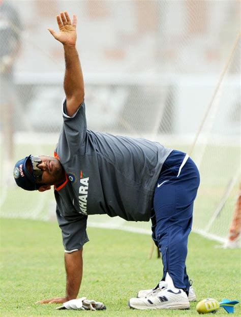 Mahendra Singh Dhoni Does A Few Stretches Espncricinfo