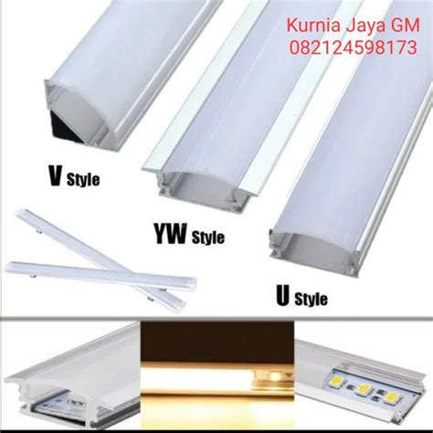 Jual Cover Lampu Alumunium Led Strip Meter Rumah Led Strip Pelindung