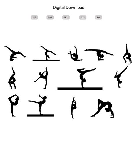 Gymnastics Svg-gymnastics Silhouette-gymnastics Svg Bundle-gymnastics ...