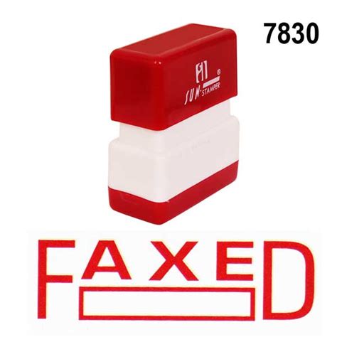 FAXED STOCK STAMP, FAXED PRE-INK STOCK STAMP, computerised FAXED seal ...