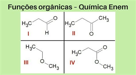 Funções Orgânicas Revisão De Química Para O Exame Nacional Do Ensino