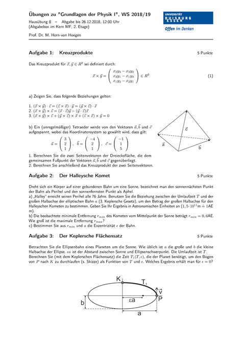 Blatt 08 WS 2018 2019 Prof Dr M Horn von Hoegen Fakultät für