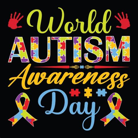 Premium Vector World Autism Awareness Day T Shirt Design Vector