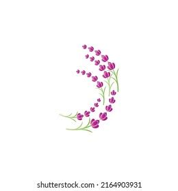 Fresh Lavender Flower Logo Vector Flat Stock Vector Royalty Free