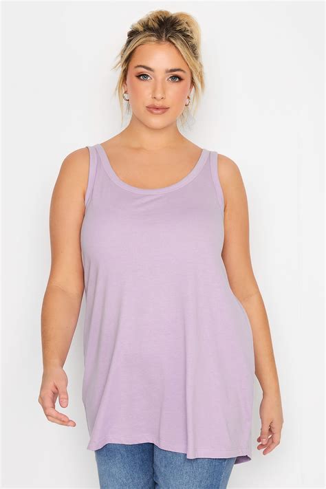 Yours Plus Size Lilac Purple Essential Vest Top Yours Clothing