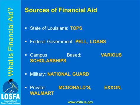 Losfa Programs Tops Scholarship College Access And Outreach Ppt Download