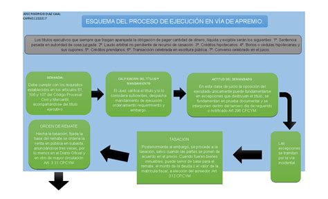 Esquema del proceso de ejecución en vía de apremio JOSE RODRIGO DIAZ