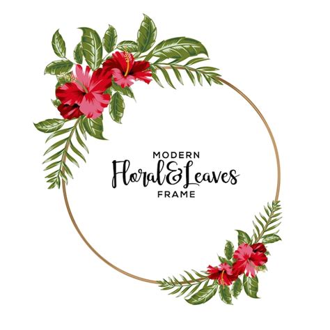 Premium Vector Floral Frame Wreath