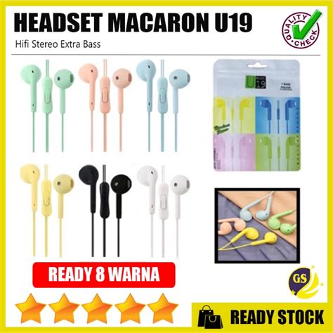 Jual Headset Handsfree U Macaron Macaron Mate Color Hifi Extra