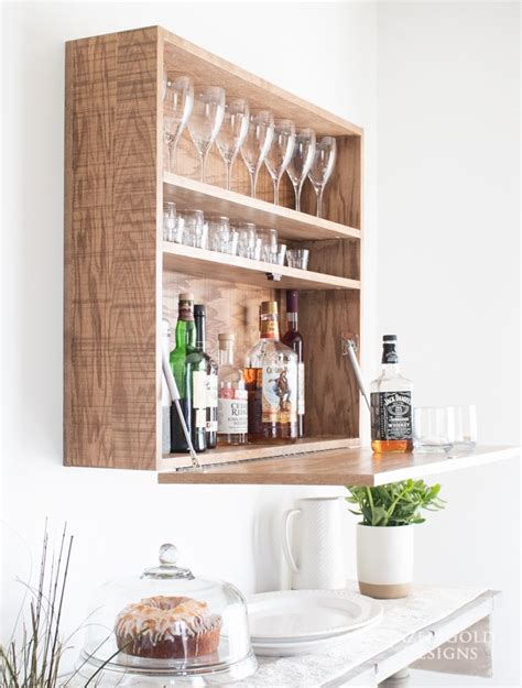 How To Build A Diy Wall Mounted Bar Cabinet Wall Mounted Bar Home