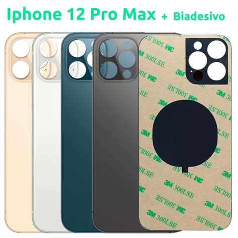 BACK COVER SCOCCA Posteriore Vetro Apple Iphone 12 Pro Max Biadesivo