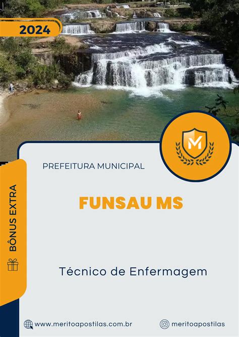 Apostila Técnico de Enfermagem Prefeitura Funsau MS 2024 Mérito Apostilas