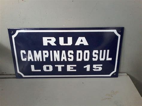 Placa Esmaltada De Rua X Cm R Em Mercado Livre