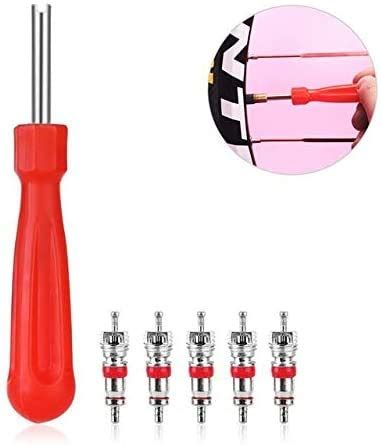 Buy Stainless Steel Tyre Valve Removal Tool Set Schrader Valve Cores