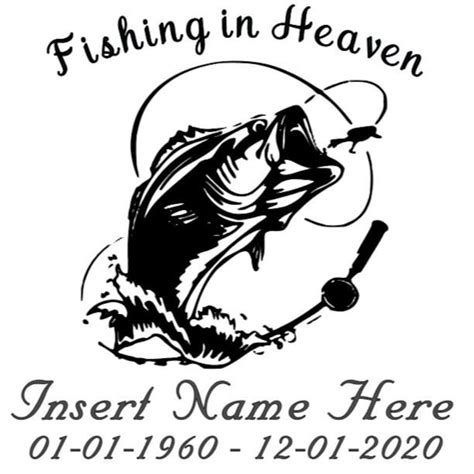 Fishing Memorial Decal Etsy