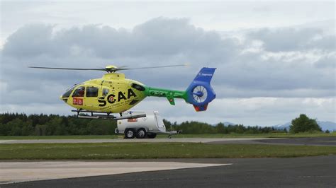 Charity Air Ambulance Landing At Perth Airport Scone Perthshire