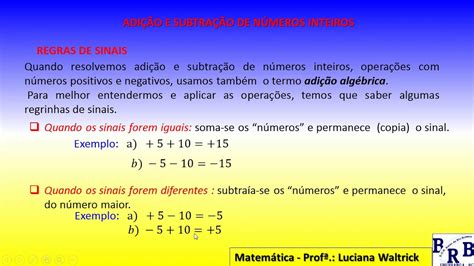 Subtra O De N Meros Inteiros Ano Braincp