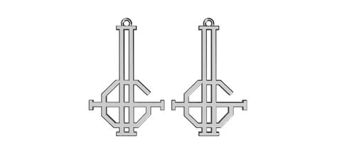 Stl File Ghost Grucifix Earring Variations 👻・3d Printable Model To