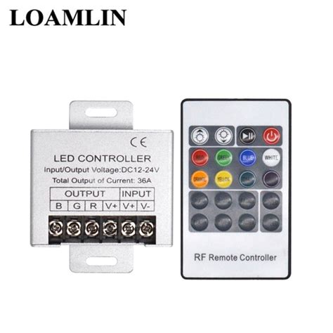 Rf Remote Rgb Led Controller A W Dc V Keys Remote Controller