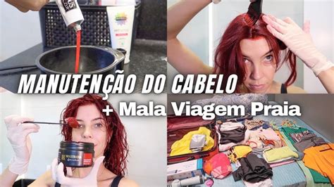 Retoque Da Cor Do Meu Cabelo Vermelho Arrumando A Mala Destino