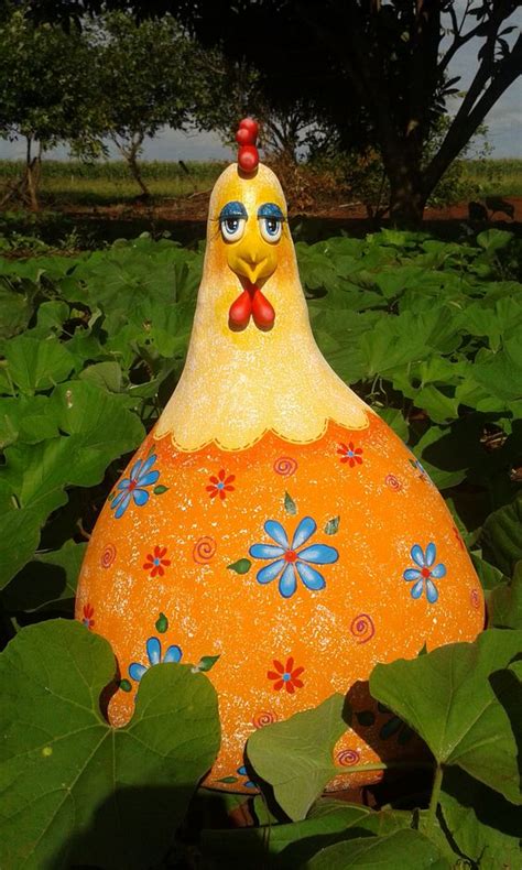 Pin By Sharon Cook On Painted Gourds Chicken Rooster Hand Painted