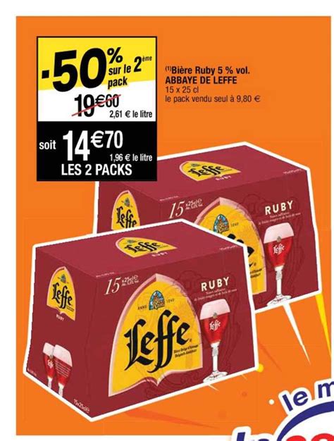 Promo Bière Ruby 5 Vol Abbaye De Leffe chez Cora iCatalogue fr