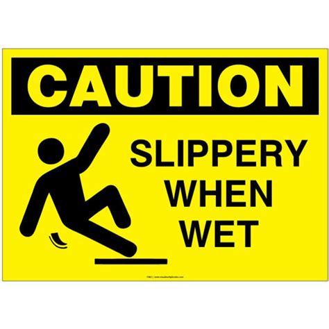 Osha Caution Slippery When Wet Visual Workplace Inc