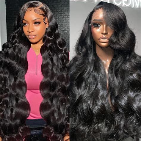 Amazon Tiwugi 28 Inch Body Wave Lace Front Wigs Human Hair 13x4