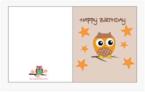 Foldable Free Printable Birthday Card