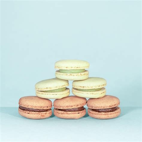 Premium Photo Sweet And Colourful French Macaroons On Retrovintage