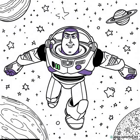 Coloriage de Buzz Lightyear dans Toy Story à Télécharger ou à Imprimer