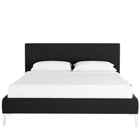 Black Platform bed | Black platform bed, Leather king size bed, Bed