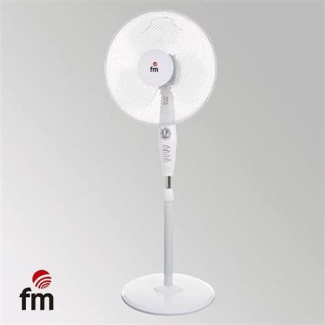 Ventilador Fm De Pie Cm Velocid Oscilante W Altura Regulable