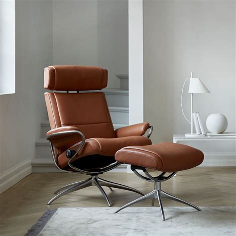 Poltrona Relax Moderna Paris Stressless In Pelle In Tessuto